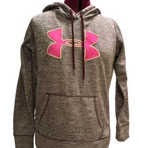 Under Armour pullover hoodie. Gray/Plum Heather color.